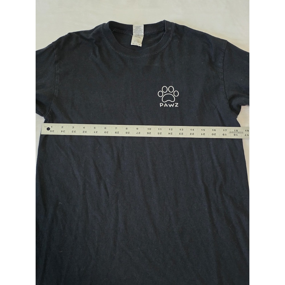 PAWZ Saves the Dogs Women Medium Dog Mom Black Speck Paw Print Long Sleeve Shirt - Picture 5 of 6